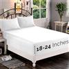 Elegant Comfort 1500 Premium Quality Fitted Sheet Ultra Soft 18-24 Inch Extra Deep Pocket - Single Fitted Sheet for High Mattress - Wrinkle Free with Smart Storage Pockets, King, White