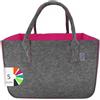 IDEA HOME Leviatano Borsa Shopper in Feltro | Grande 30 L | Multiuso | Borsa della Spesa XXL | Cesto Pieghevole | Grigio Scuro