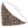 Smaoqingji Sciarpar Testa Leopardata Sciarpas Triangolare - Confezione da 4, Motivo Leopardato, Bandana Donna Turbante Seta, può Essere Utilizzato Come Foulard, Fazzoletto, Sciarpa o Bracciale