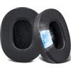 SOULWIT Cuscinetti Auricolari di Ricambio con Gel Refrigerante per Mpow H7 Cuffie Bluetooth, Cuscinetti Con Tessuto di Seta Ghiacciata, Schiuma Isolante Rumore-Nero