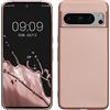 kwmobile Custodia Compatibile con Google Pixel 8 Pro Cover - Back Case Morbida - Protezione in Silicone TPU Effetto Metallizzato oro rosa metallizzato