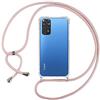 ISOI La Custodia Trasparente per Cellulare per Xiaomi Redmi Note 11/Redmi Note 11s con Cordino può Essere trasportata Casualmente Come Una Borsetta o Una Tracolla Quando esci - Rosa