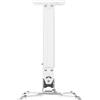 ONKRON Supporto Proiettore Soffitto/Parete, 10 kg, K5A-W | Braccio proiettore bianco, rotazione 30°, altezza regolabile, inclinabile, estensibile, passacavi; per home cinema e ufficio