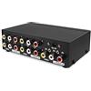 QiCheng&LYS QiCheng & LYS - Amplificatore splitter audio video per decoder via cavo DVD DVR TV analogica 1 in 4 out 3 Cinch AV (1 giro 4)