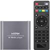 MYPIN Lettore Multimediale 4K, MYPIN HD Media Player per HDD da 8 TB/Unità USB/Scheda TF/H.265 MP4 PPT MKV AVI Supporto HDMI/AV/Uscita Coassiale e Mouse/Tastiera USB-HDMI fino a 7.1 Suono Surround