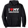 Romantic Gifts for Girlfriend with Love I love my girlfriend red heart cute couple romantic gifts Felpa con Cappuccio