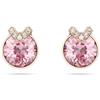Swarovski Orecchini a lobo Bella, Taglio tondo, Pavé, Rosa, Placcato color oro rosa