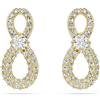 Swarovski Orecchini a lobo Hyperbola, Taglio tondo, Pavé, Infinito, Bianchi, Placcato color oro