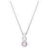 Swarovski Pendente Stilla Attract, Taglio Round, Rosa, Placcato rodio