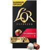 L'Or - Capsule Caffè Espresso Splendente - 100 Capsule in Alluminio - 10 pacchetti da 10 - Intensità 7 - Compatibili con Macchine Nespresso®* original