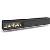 Skraut Home | Mobile TV Soggiorno | Ampio spazio a disposizione | 317x45x35 cm | Camino elettrico XXL | Sospeso, da appendere | Stile moderno | Nero