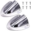 Yerleomit 2 pezzi copertura di sfiato in acciaio inox con vite copertura in filo marino per barche marine, barche, yacht, barca, colore argento