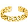 Purelei Strong Ring - Anello regolabile in acciaio inox con maglie ad incastro, impermeabile - placcato oro 14K, placcato oro rosa 18K o argento, Adjustable (52-58), Acciaio inossidabile, Non pietra