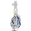 Nbsameng - Meraviglioso ciondolo Madonna, argento 925 con 5A Zirconia Cubica, Pandora e braccialetto europeo meraviglioso Madonna, custodia per gioielli