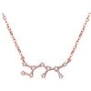 Clearine Costellazione Collana Argento a Colore Rosa-Oro Sagittario Delicato Zirconia Oroscopo zodiacale Speciale Ciondolo