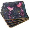 Sara Miller, Set Di 4 Sottobicchieri Della Collezione India Hummingbird Paradise