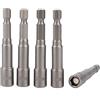 Grekywin Set di chiavi a bussola da 14 ''Set di 4 pezzi, punta per trapano a impatto a cambio rapido da 7 mm, adattatori per chiavi a vite ad aria, driver per dado, gambo esagonale universale da 14''