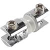 Orivin Morsetto per vetro da 4 pezzi, morsetto per mensola in vetro, clip bilaterale, con viti, staffe per mensole per spessori da 5 a 10 mm