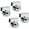 Increway - Maniglia per porta in vetro, in metallo, senza necessità di fori, morsetti per porte e maniglie per vetrine da 5 a 8 mm, mobili e cassetti, 4 pezzi