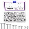 Swpeet 200 rivetti M6 × 6 mm 10 mm 14 mm 20 mm 25 mm in alluminio massiccio rivetti a testa braciere, rivetti in alluminio, finitura liscia, testa universale, alta resistenza alla corrosione per la