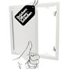 StudioGreenGlobal Sportello di ispezione, 40 x 40 cm, con chiusura a scatto, 400 x 400 mm, Push to open, in acciaio verniciato a polvere, bianco