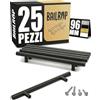 BAILROP Maniglie per Mobili da Cucina Nero 96MM - Maniglie Cucina Eleganza - Ricambi e Maniglie Nero per Armadi da Cucina 25 PCS