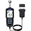 RDINSCOS Tester di umidità 2 in 1 con sonde sferiche e aghi - Umidità metro per legno, muri, calcestruzzo e gesso, schermo LCD, rilevamento 20-40 mm, allarme sonoro