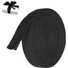 OUTALIZ Nastro di Cotone, 5cm x 45m Twill di Nastro di Cotone Piatto a Spina, Sbieco Rilegatura Nastri, Nastri in Tessuto per Decorazioni, per Accessori Abbigliamento, Sartoria Grembiuli(Nero)