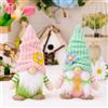 YAQUEKOU 2 pezzi gnomi primavera decorazione gnomo fiore gnomo bambola bambola peluche regalo per bambini mamma festa della mamma (A)