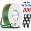 GROFIS 50m Cavo di Limitazione per Robot Tosaerba + 25 Picchetti + 5 Morsetti per Cavi + 5 T-Tap Rapido Connettore, Set di Accessori per Cavi di Ricerca, Compatibile con Gardena Bosch Husqvarna Worx