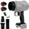 luolety Soffiatore a batteria con 2 batterie, motore da 500.000 giri/min, pulitore per polvere leggero con velocità regolabile, flusso d'aria 215 km/h, soffiatore elettrico per soffiaggio di neve, asciugatura