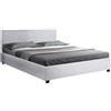 Habitat et Jardin Letto con contenitore Carla - Bianco - 140 x 190 cm
