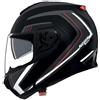 NOLAN Casco Modulare NOLAN N100-6 RADIANTE - (Nero/Argento/Rosso)