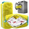 Baynetin Sacchi per Lavaggio Scarpe, 2 Pezzi, Copriscarpe Lavatrice Riutilizzabili con Cerniera Nascosta, Protezione 360°in Microfibra per Lavatrice, Anti-Deformazione (Giallo)