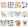 FINGERINSPIRE 12 pezzi 12 stili stencil per pittura con motivi di animali 30 x 30 cm, drago cinese, panda, koi, stencil gatto, cervo, stencil modello a tema animale per pittura su legno, parete, tela