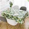 Anevous Tovaglia lavabile, impermeabile, 140 x 200 cm, facile da pulire, in plastica, elegante tovaglia cerata, per sala da pranzo, soggiorno, balcone, giardino, verde