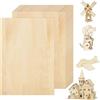 ASelected 15 Pezzi Compensato 3mm, Fogli in Legno di Tiglio Formato A4 300 x 210 mm, Fogli di Compensato e Pannelli in Legno per Taglio Laser, Pirografia, Modellismo e Fai da Te
