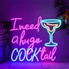 LMSIGNLY Cartello Neon da Cocktail per Decorazione da Parete Lettera LED Cartello Neon da Bar LED Cartello Neon con Luci Colorate per Bar Cucina Ristorante Decorazione