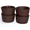 Yxhupot Set di 4 tazze da tè in argilla cinese, Zini, Zisha, Kung Fu Tea (marrone scuro)