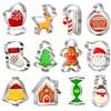 Probuk Set 12 Tagliabiscotti Natalizi,Formine Biscotti Natalizie in Acciaio Inox,Stampi Biscotti Natale per Pan di Zenzero,Albero,Renna e Decorazioni Dolci Fatti in Casa