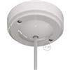 creative cables Kit rosone per lampadario da soffitto linea Minimal (porcellana bianca, Ø 10 cm, 1 foro) - Fissaggio a staffa per lampadari e sospensioni singole