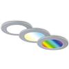 BRILONER - Set di 3 luci da incasso LED a soffitto, luci da incasso RGB CCT, faretto da incasso LED per bagno, faretto da incasso per bagno IP65, cromo opaco, 92x45 (DxH)