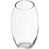 DRW Vaso da tavolo in vetro trasparente 16 x 16 x 30 cm