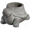GROWSCAPE Classic Home and Garden Cement Buddies Fioriera per interni ed esterni, con foro di drenaggio, modello tartaruga, piccola, grigio naturale, 15,2 cm