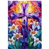 Artinhand Splendido puzzle per adulti, 300 pezzi, puzzle con gigli a croce in vetro colorato per adulti, giocattolo, regalo, decorazione per la famiglia, puzzle per bambini