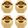SG Store Adattatore di estensione per mozzo esagonale per ruota in ottone da 5 mm, compatibile con 1/18 TRX4M RC Crawler Car aggiornamenti parti accessori di ricambio