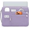HYZUO 14-15 Pollici Borsa Custodia per Laptop per MacBook Air 15 M5 A3448 M4 M3 M2 2026-2023, MacBook Pro 15, 15 Surface Laptop, XPS 14/15 Plus, Custodia per 14 HP Dell Lenovo Asus Acer, Viola Lilla