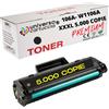 universo cartuccia®- 106 A W1106XXL 5000 copie Toner compatibile con HP Laser 107a 107r 107w per MFP 135a 135r 135w 135wg 137fnw 137fwg (W1106XXL)