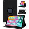 KATUMO Cover per Samsung Galaxy Tab A 10.1 Pollici 2019 (SM-T510/T515) Ultra Sottile Smart 360° Angoli di Visione Multipla Nuova Smart Pelle PU Custodia (nero)