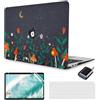 MUSHUI 4 in 1 Custodia per MacBook Air 13 M1 2020 2019 2018 A2337 / A2179 / A1932, Cover Rigid Protettivo Guscio Rigido Case & Copritastiera & Adattatore USB C per Mac Book Air M1, New6